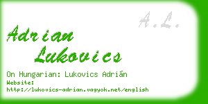 adrian lukovics business card